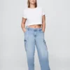 Mid-rise loszittende cargo-Jeans in jaren ’90-stijl