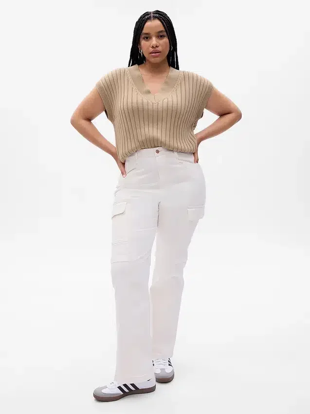 Mid-rise loszittende cargo-Jeans in jaren ’90-stijl