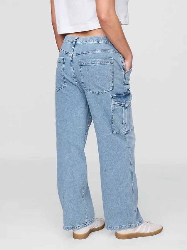 Mid-rise loszittende cargo-Jeans in jaren ’90-stijl