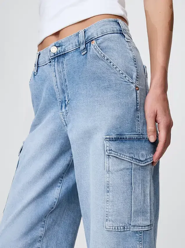 Mid-rise loszittende cargo-Jeans in jaren ’90-stijl