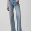 Mid-rise Micro Riemen Relaxed Straight-Jeans