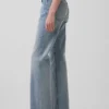 Mid-rise Micro Riemen Relaxed Straight-Jeans