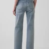Mid-rise Micro Riemen Relaxed Straight-Jeans