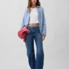 Mid Rise Slim Barrel-Jeans