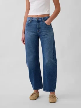Mid Rise Slim Barrel-Jeans