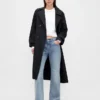 Mid-rise, stijve, relaxed flare-Jeans