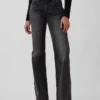 Mid-rise, stijve, relaxed flare-Jeans