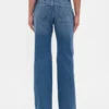 Mid-rise, stijve, relaxed flare-Jeans