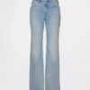 Mid-rise, stijve, relaxed flare-Jeans
