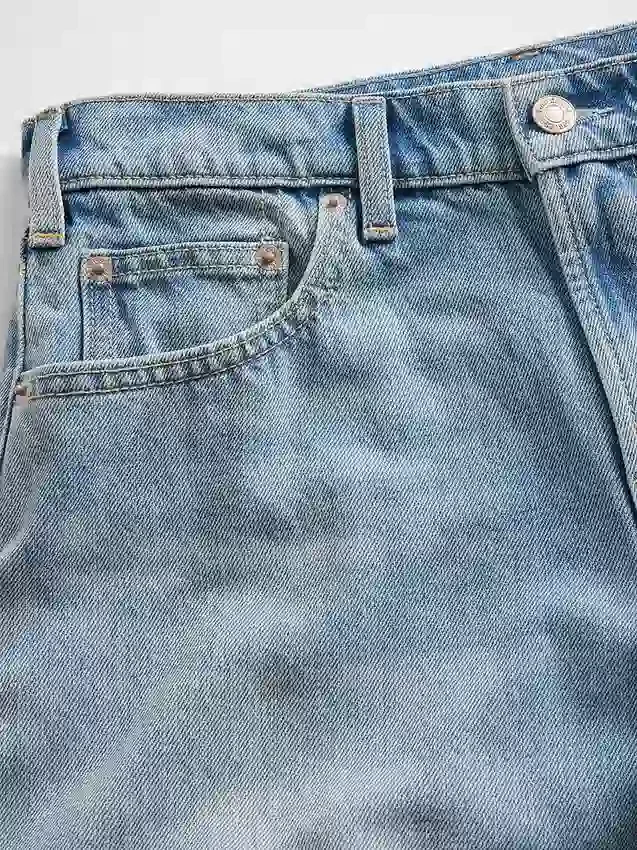 Mid-rise, stijve, relaxed flare-Jeans