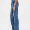 Mid-rise, stijve, relaxte rechte Jeans