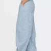 Mid Rise Ultrasoft Denim Stripe Easy Horseshoe Jeans