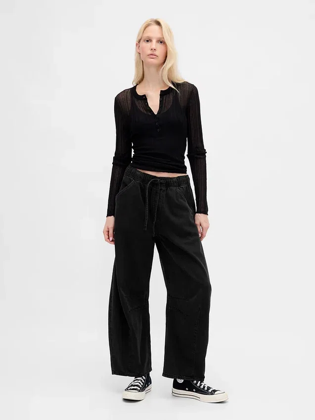 Mid Rise Ultrasoft Easy Horseshoe-Jeans