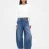 Mid Rise Ultrasoft Easy Horseshoe-Jeans