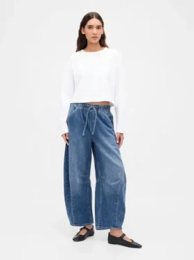 Mid Rise Ultrasoft Easy Horseshoe-Jeans