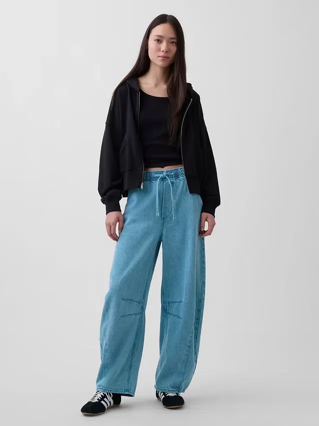 Mid Rise Ultrasoft Easy Horseshoe-Jeans