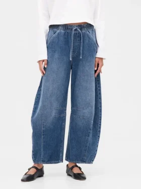 Mid Rise Ultrasoft Easy Horseshoe-Jeans