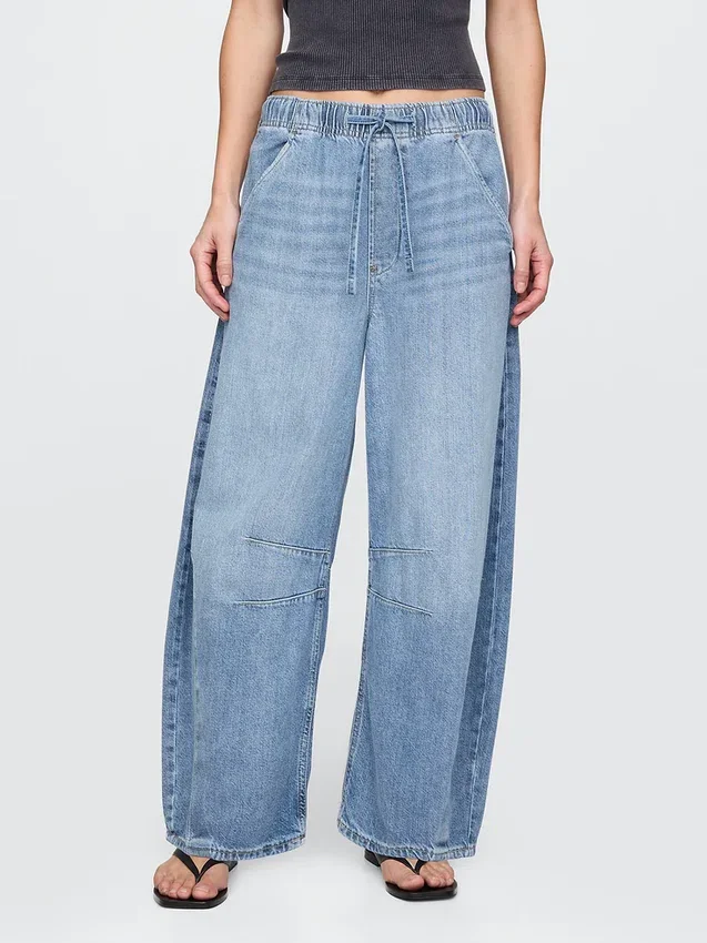 Mid Rise Ultrasoft Easy Horseshoe-Jeans