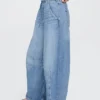 Mid Rise Ultrasoft Easy Horseshoe-Jeans