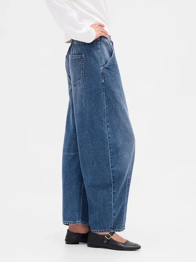 Mid Rise Ultrasoft Easy Horseshoe-Jeans