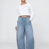Mid Rise Ultrasoft Easy Horseshoe-Jeans