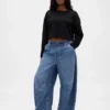 Mid Rise Ultrasoft Easy Horseshoe-Jeans
