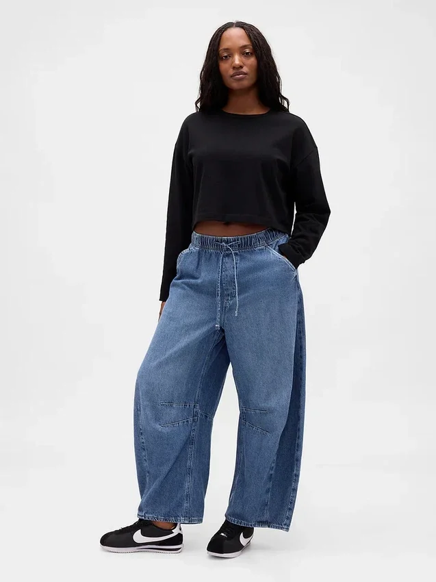 Mid Rise Ultrasoft Easy Horseshoe-Jeans