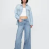 Mid-rise ultrazachte baggy Jeans