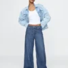 Mid-rise ultrazachte baggy Jeans