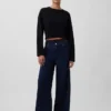 Mid-rise ultrazachte baggy Jeans