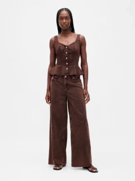 Mid-rise ultrazachte baggy Jeans