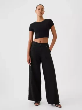 Mid-rise ultrazachte baggy Jeans