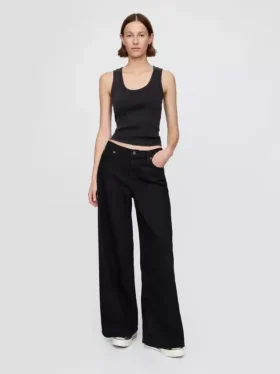 Mid-rise ultrazachte baggy Jeans