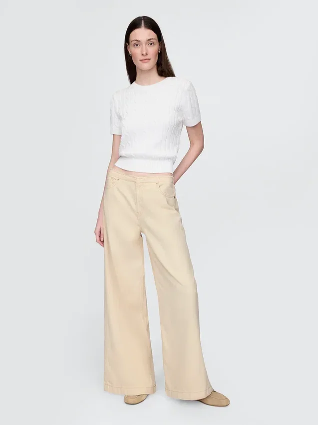 Mid-rise ultrazachte baggy Jeans