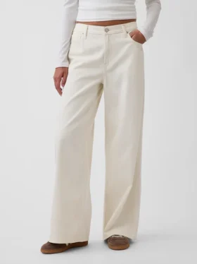 Mid-rise ultrazachte baggy Jeans