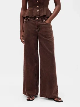 Mid-rise ultrazachte baggy Jeans
