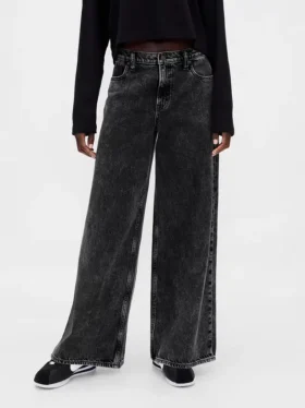 Mid-rise ultrazachte baggy Jeans