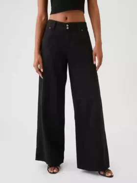 Mid-rise ultrazachte baggy Jeans