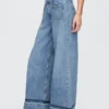 Mid-rise ultrazachte baggy Jeans