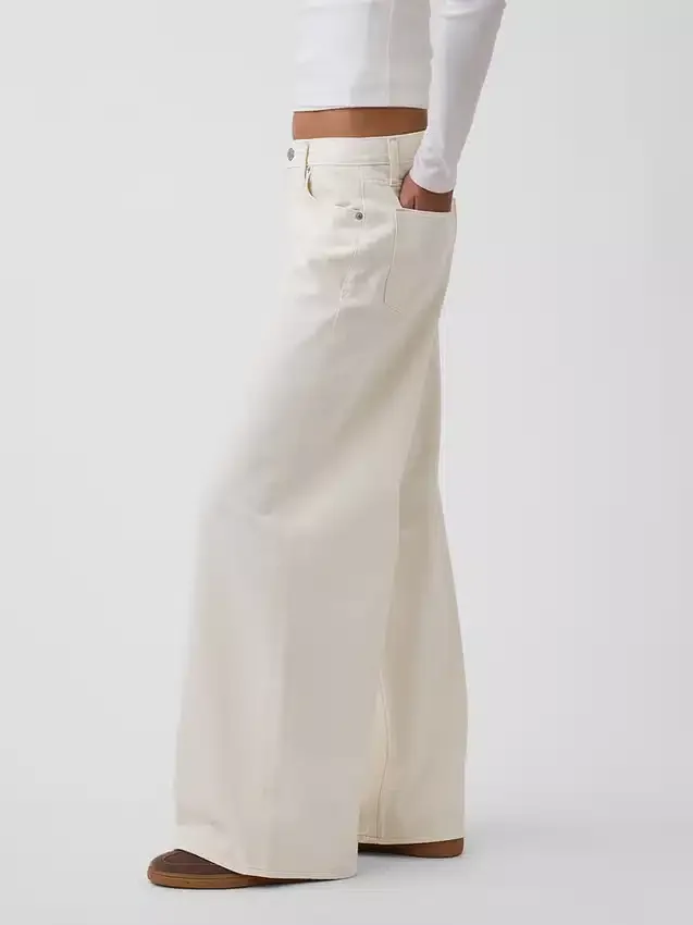 Mid-rise ultrazachte baggy Jeans