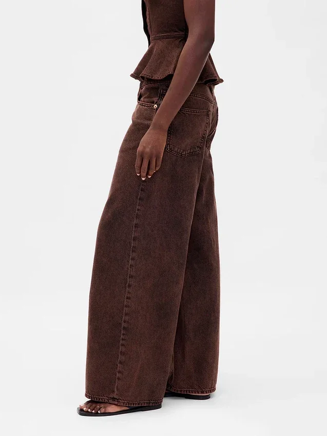 Mid-rise ultrazachte baggy Jeans