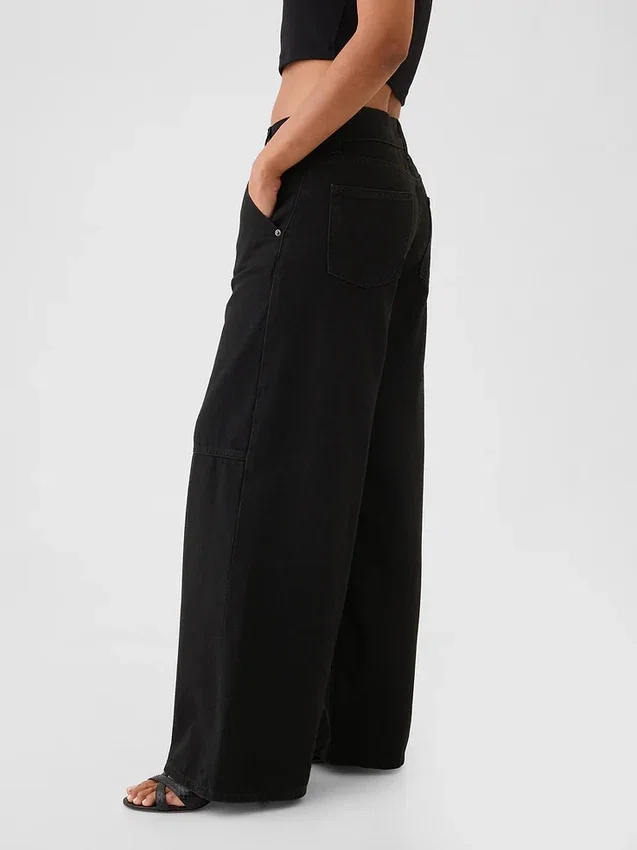 Mid-rise ultrazachte baggy Jeans