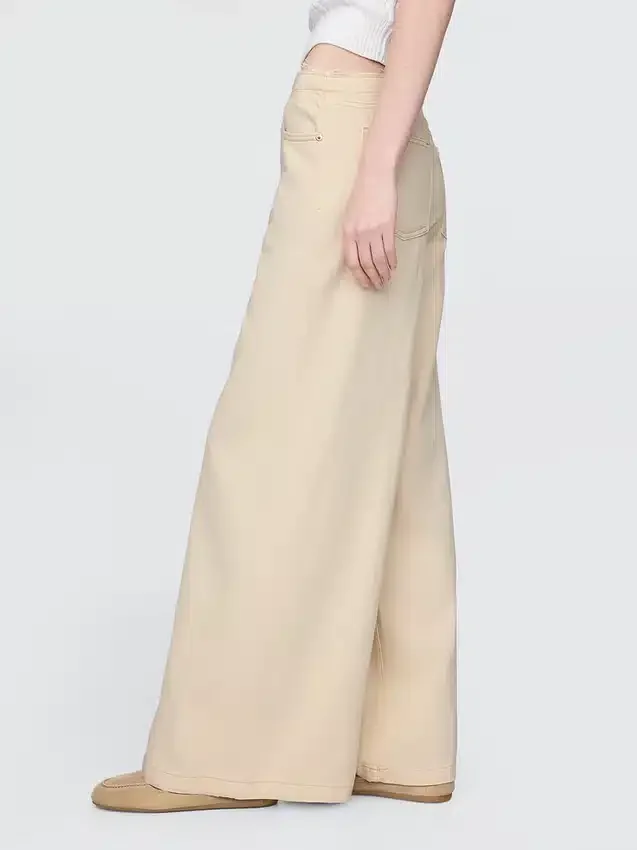 Mid-rise ultrazachte baggy Jeans