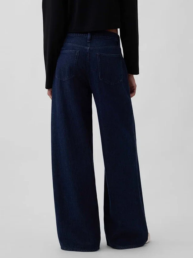 Mid-rise ultrazachte baggy Jeans