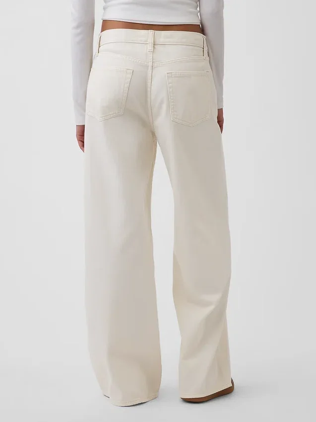 Mid-rise ultrazachte baggy Jeans