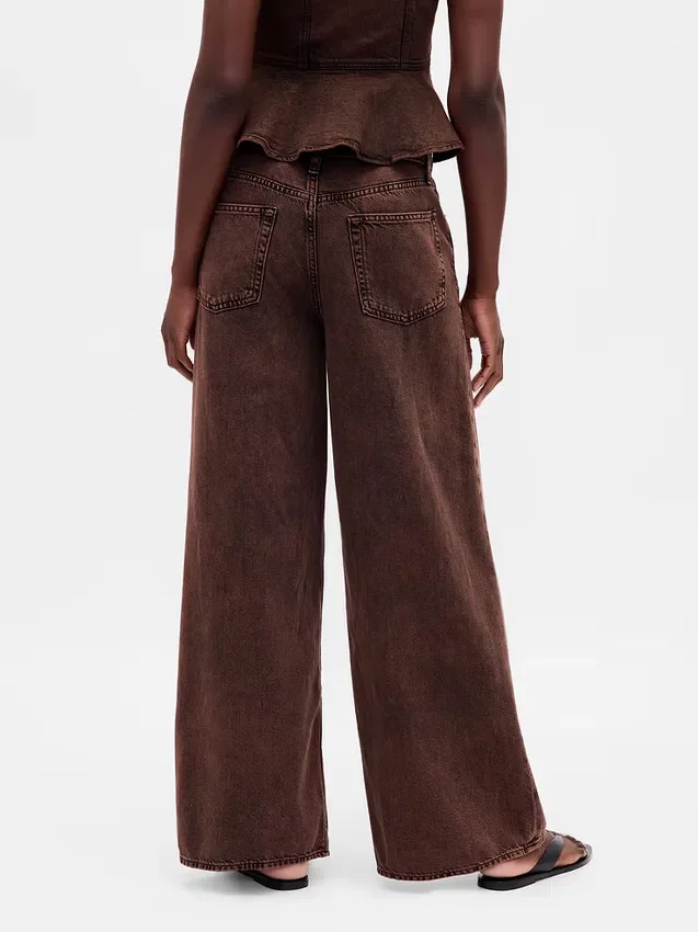Mid-rise ultrazachte baggy Jeans
