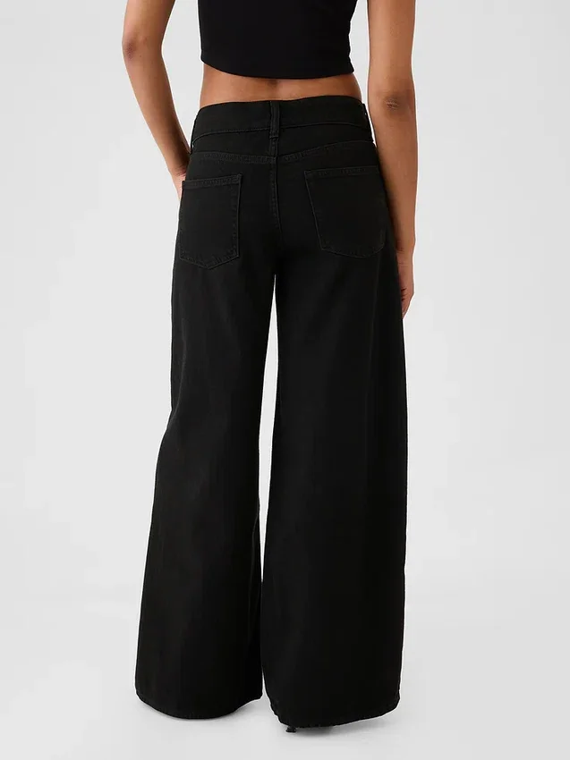 Mid-rise ultrazachte baggy Jeans