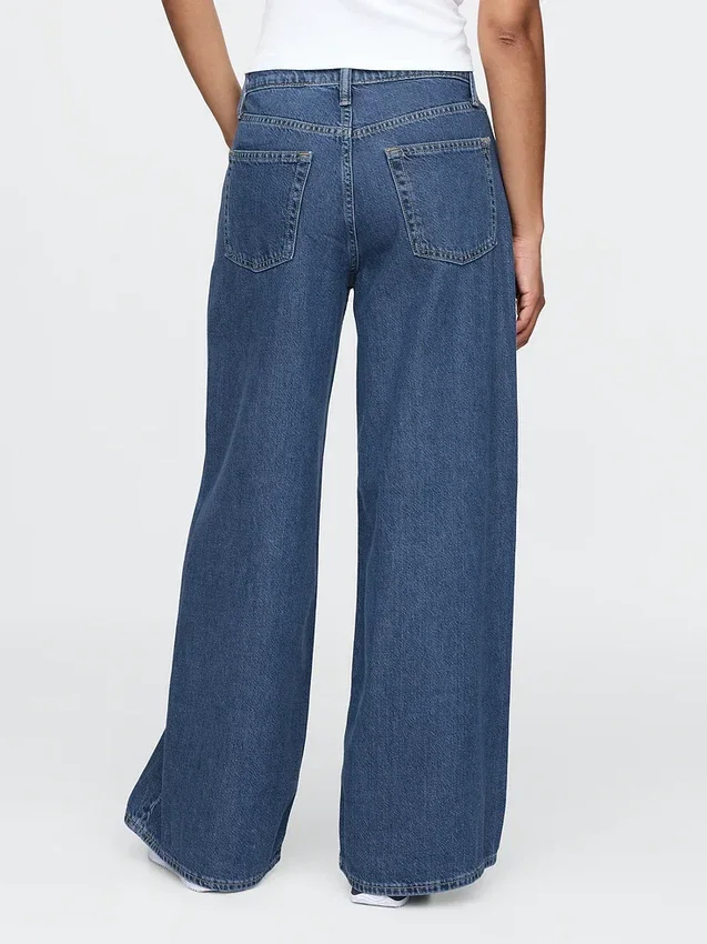 Mid-rise ultrazachte baggy Jeans