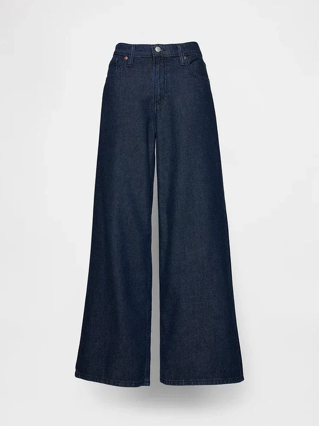 Mid-rise ultrazachte baggy Jeans