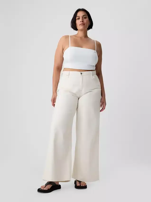 Mid-rise ultrazachte baggy Jeans